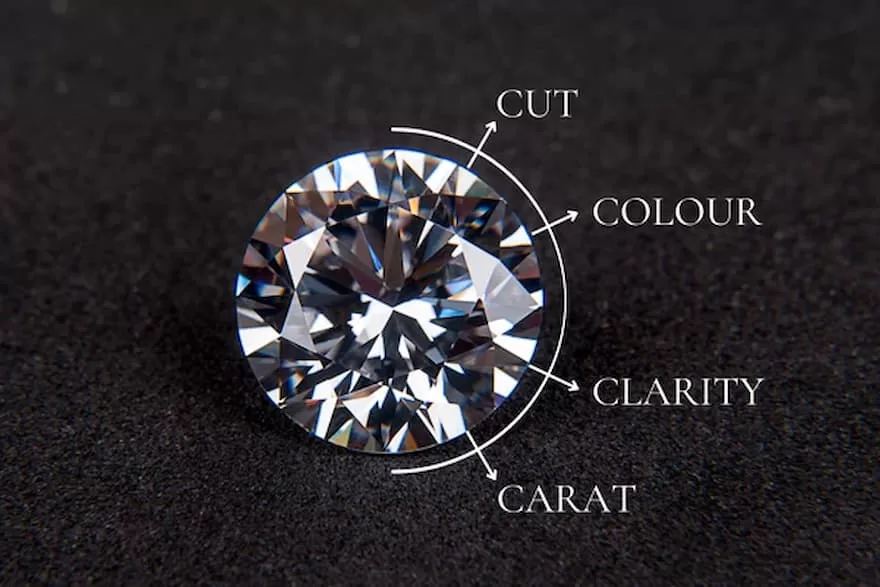 color, clarity, cut và carat là 4 tiêu chí quyết định giá trị viên kim cương