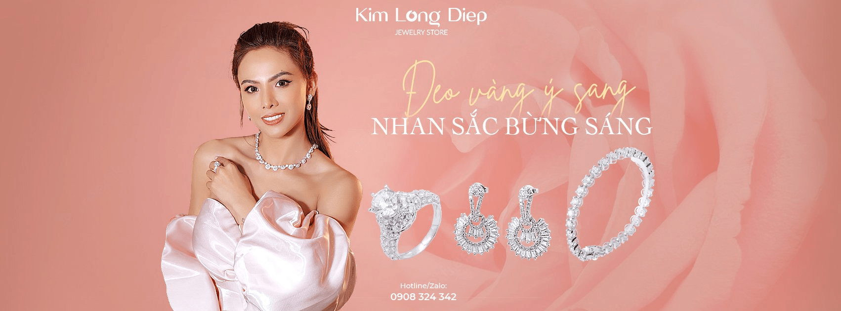 Thương hiệu Kim Long Diệp - Nơi thăng hạng vẻ đẹp với những mẫu bông tai vàng ý tinh xảo