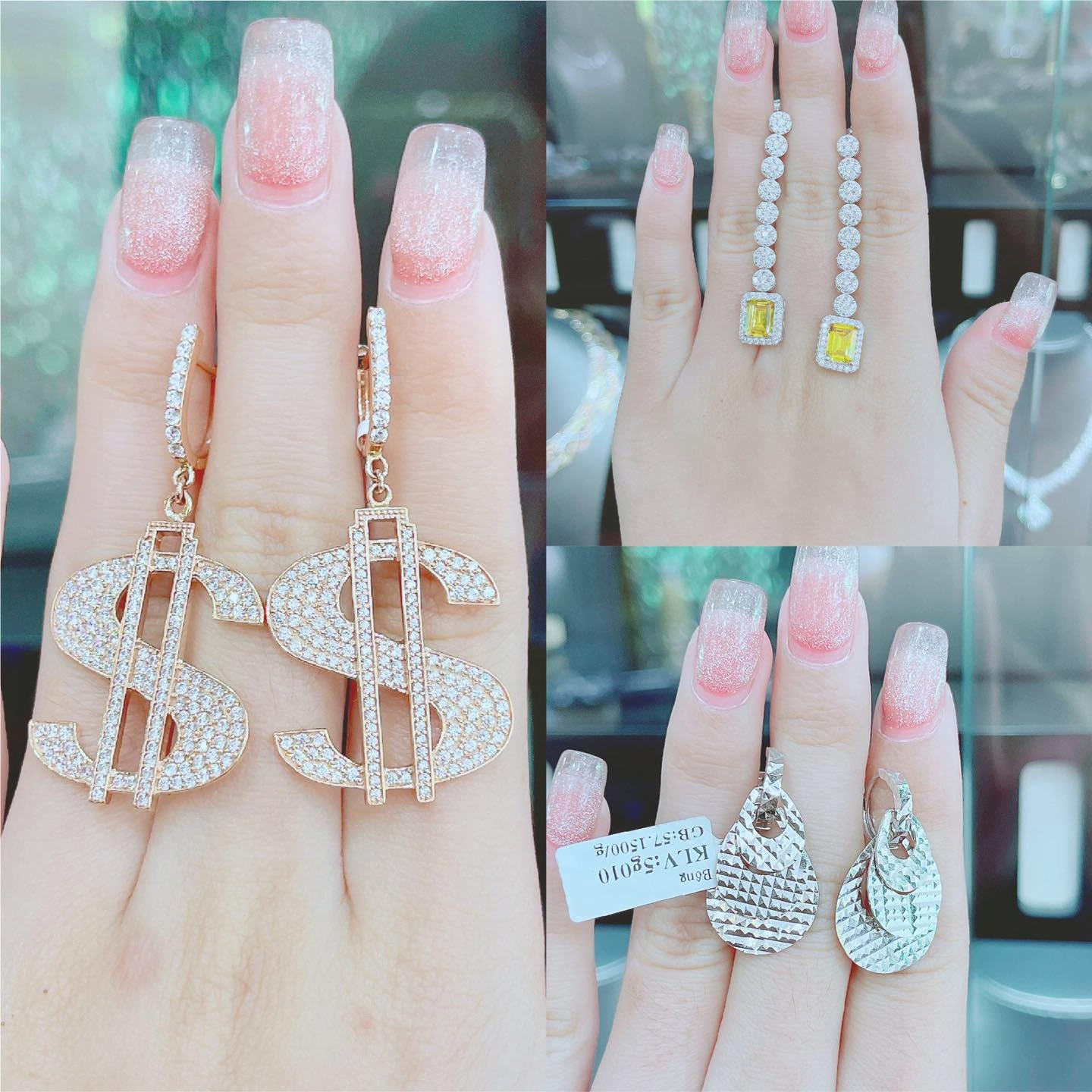 bông tai dáng dài drop giúp mẹ thêm quý phái