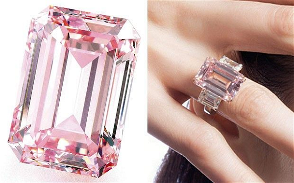 Giác cắt Emerald tạo sự độc đáo cho chiếc nhẫn Perfect Pink