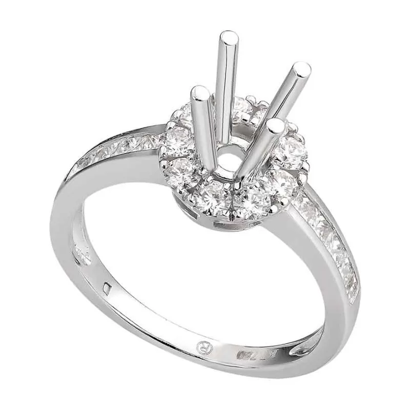 Thiết kế vỏ nhẫn kim cương bạch kim sang trọng